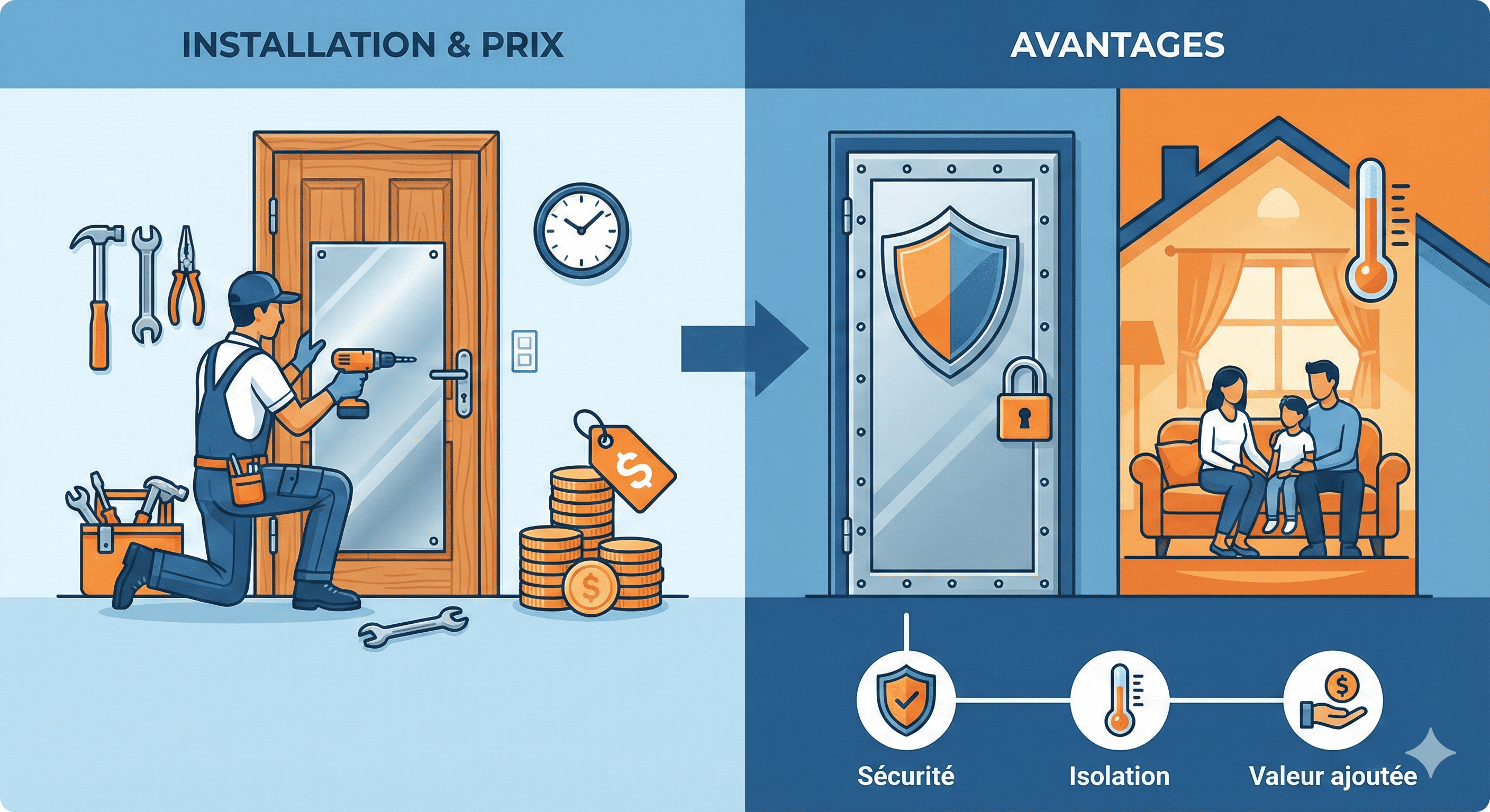 Article de blog : Blindage de porte : prix, avantages et installation