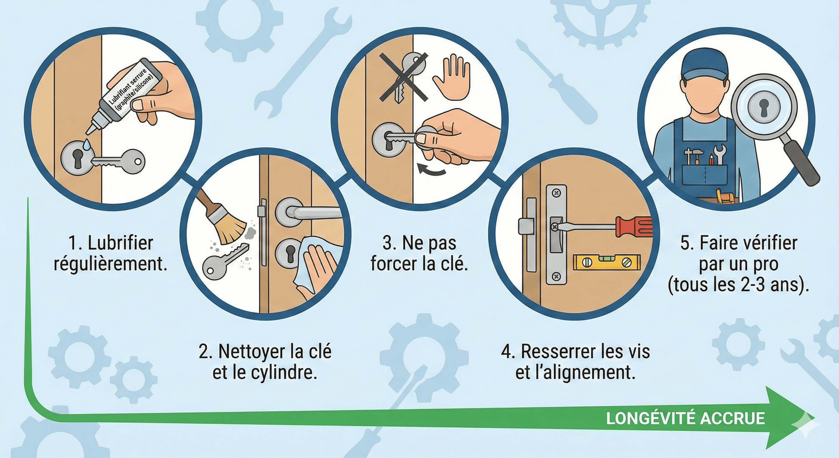 Article de blog : Entretien de serrure : 5 conseils pour prolonger sa durée de vie